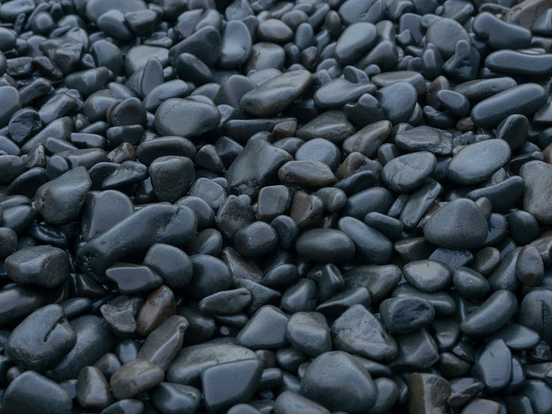 Galets noirs basalte